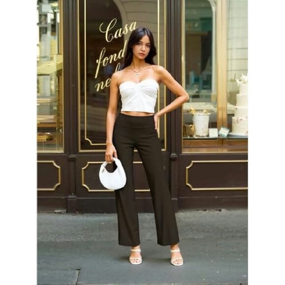 Ultra Comfort Ponte Pull-On Wide Leg Pants - Casual & Stylish - Picture 4 of 6